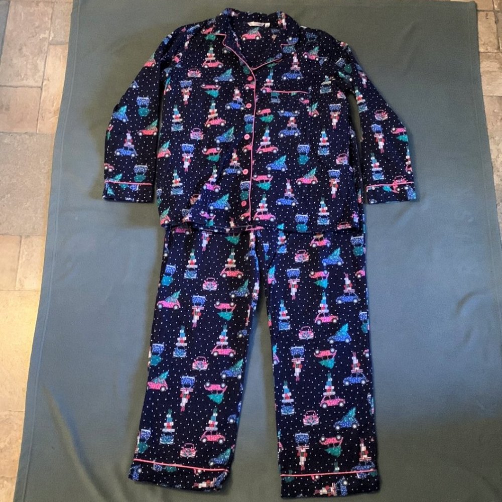 la Vie en Rose Womens Christmas Winter 2 Piece Pajamas Set Size Large